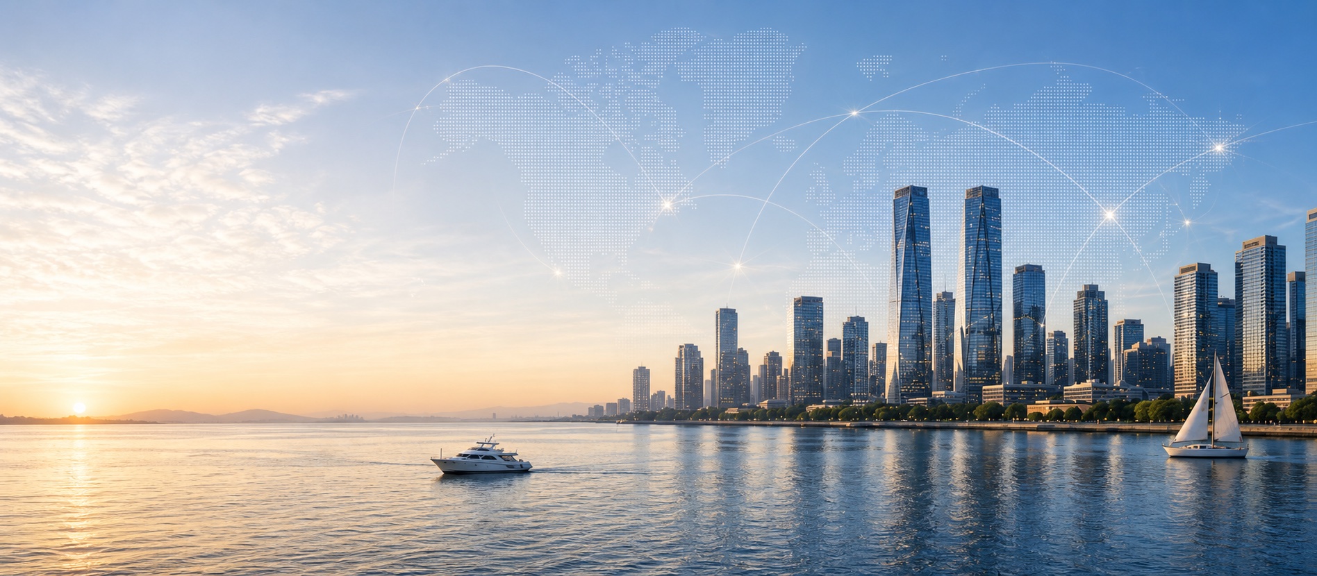 International city skyline representing JK GLOBAL destination markets