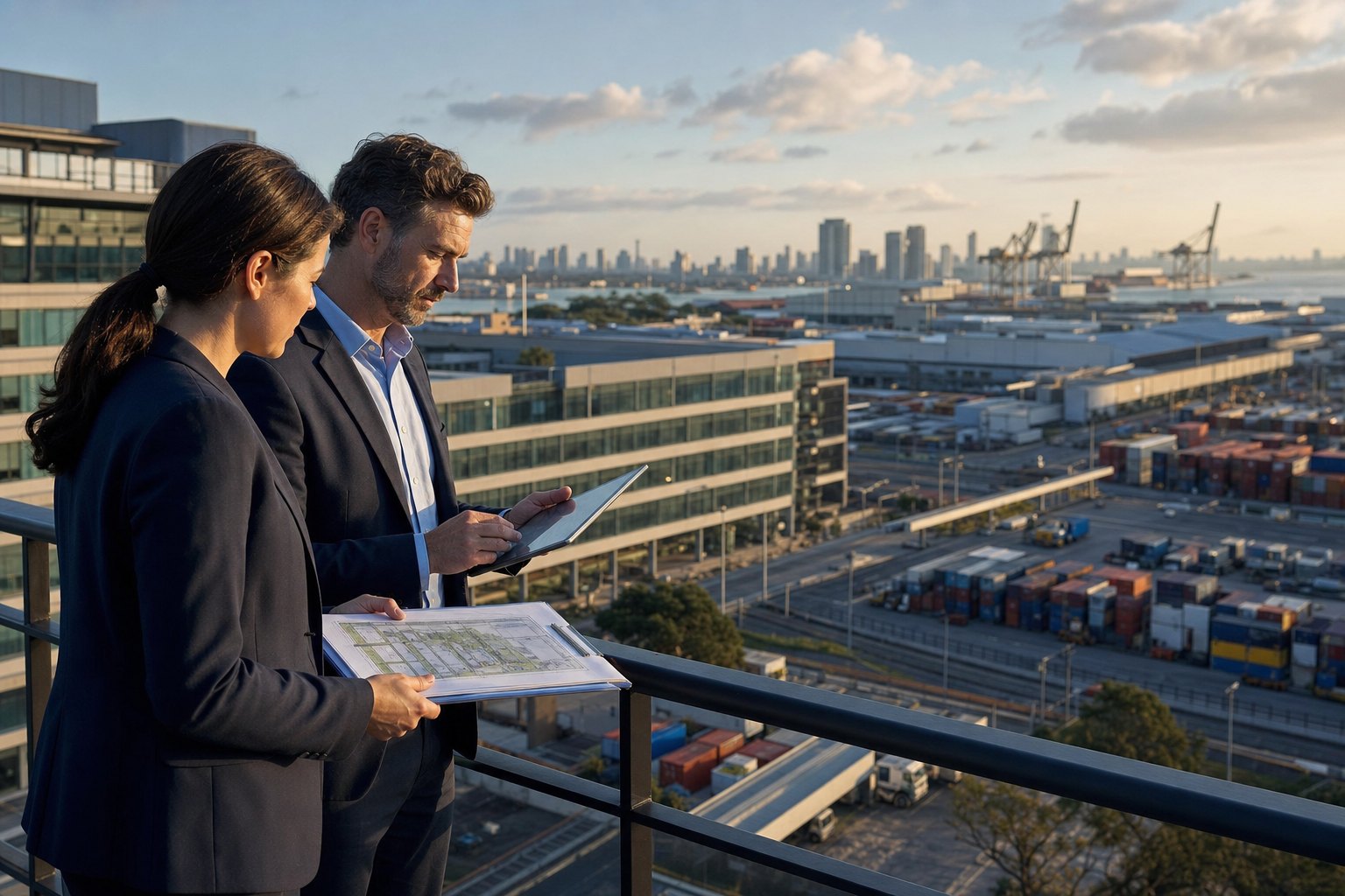 Consultants validating commercial and logistics conditions in a destination market