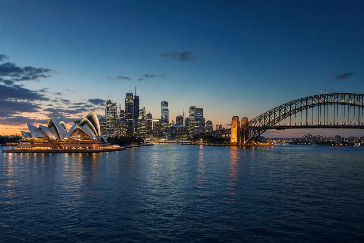 Sydney Opera House and Harbour Bridge in Australia
