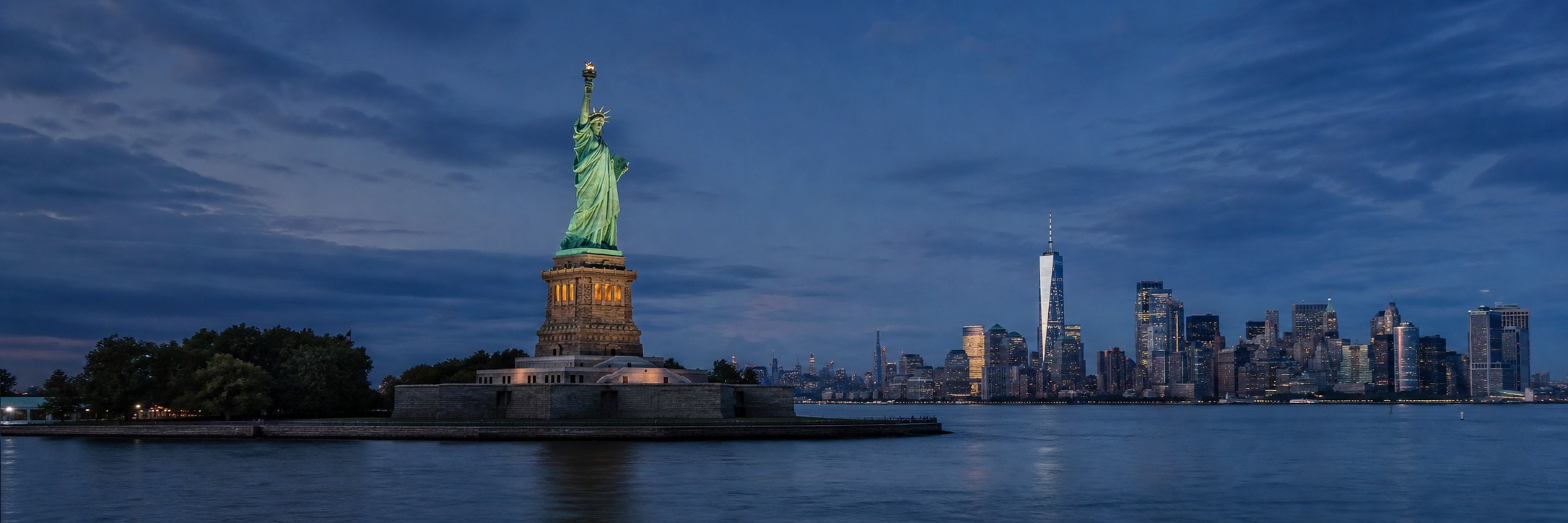 Lower Manhattan skyline in New York, United States